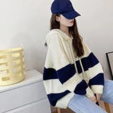 ニットパーカー ボーダー柄レディース韓国 | Miniministore | 詳細画像8