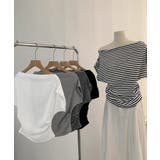 オフショルダーカットソー サイドギャザー | Miniministore | 詳細画像1