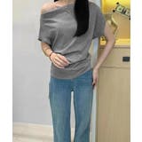 オフショルダーカットソー サイドギャザー | Miniministore | 詳細画像10