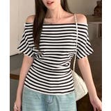 オフショルダーカットソー サイドギャザー | Miniministore | 詳細画像12