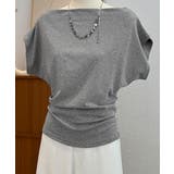 オフショルダーカットソー サイドギャザー | Miniministore | 詳細画像23