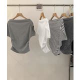 オフショルダーカットソー サイドギャザー | Miniministore | 詳細画像26