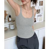 カップ付きキャミソール 重ね着 トップス | Miniministore | 詳細画像3