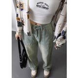 バギーデニムパンツ レディース レトロ風 | Miniministore | 詳細画像17