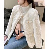 中綿入りファージャケット秋冬ボアアウター | Miniministore | 詳細画像13