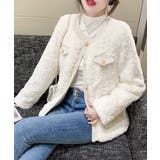 中綿入りファージャケット秋冬ボアアウター | Miniministore | 詳細画像14