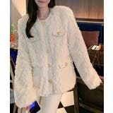 中綿入りファージャケット秋冬ボアアウター | Miniministore | 詳細画像2