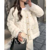 中綿入りファージャケット秋冬ボアアウター | Miniministore | 詳細画像7