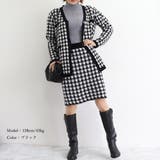 千鳥柄 ニットセットアップ レディース | Miniministore | 詳細画像6