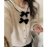 襟レースニットカーディガンリボントップス | Miniministore | 詳細画像6 