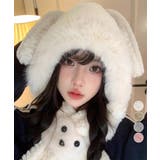 マフラー帽子うさぎ耳 ファー帽子ボア帽子 | Miniministore | 詳細画像1