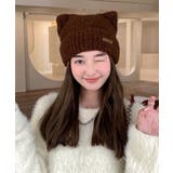 猫耳ビーニー リブニット帽子 レディース | Miniministore | 詳細画像12 