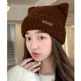 猫耳ビーニー リブニット帽子 レディース | Miniministore | 詳細画像14 