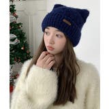 猫耳ビーニー リブニット帽子 レディース | Miniministore | 詳細画像16 