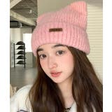 猫耳ビーニー リブニット帽子 レディース | Miniministore | 詳細画像18 