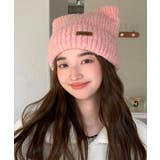 猫耳ビーニー リブニット帽子 レディース | Miniministore | 詳細画像19 