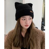 猫耳ビーニー リブニット帽子 レディース | Miniministore | 詳細画像6 
