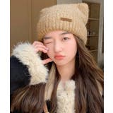 猫耳ビーニー リブニット帽子 レディース | Miniministore | 詳細画像9 