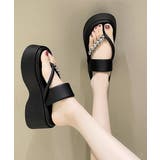 ラインストーン トングサンダル厚底美脚靴 | Miniministore | 詳細画像2