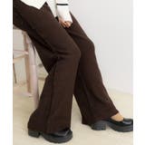 サイドフリンジ リブニットパンツ 暖かい | Miniministore | 詳細画像41 