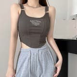 カップ付き タンクトップ ショート丈韓国 | Miniministore | 詳細画像11
