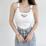 カップ付き タンクトップ ショート丈韓国 | Miniministore | 詳細画像9