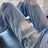 ダメージ デニムパンツ レディース着やせ | Miniministore | 詳細画像11 