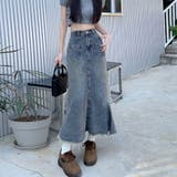 デニムスカート ロング Aラインスカート | Miniministore | 詳細画像1