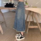デニムスカート ロング Aラインスカート | Miniministore | 詳細画像10