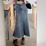 デニムスカート ロング Aラインスカート | Miniministore | 詳細画像11