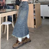 デニムスカート ロング Aラインスカート | Miniministore | 詳細画像12