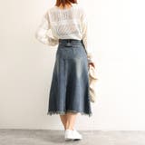 デニムスカート ロング Aラインスカート | Miniministore | 詳細画像15