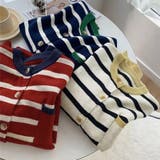 ボーダー柄カーディガン レディースニット | Miniministore | 詳細画像11 