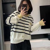 ボーダー柄カーディガン レディースニット | Miniministore | 詳細画像5 