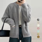ニットカーディガン ジップアップアウター | Miniministore | 詳細画像1 