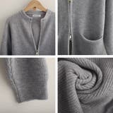 ニットカーディガン ジップアップアウター | Miniministore | 詳細画像4 