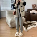 ニットカーディガン秋冬ノーカラーアウター | Miniministore | 詳細画像3
