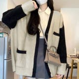 ニットカーディガン秋冬ノーカラーアウター | Miniministore | 詳細画像6