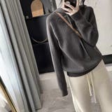 リブニットパーカーレディース韓国トップス | Miniministore | 詳細画像10 