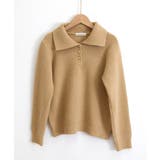 ポロカラーニットトップス ゴールドボタン | Miniministore | 詳細画像31 