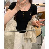 ヘンリーネック 半袖Tシャツワンポイント | Miniministore | 詳細画像8