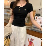 ヘンリーネック 半袖Tシャツワンポイント | Miniministore | 詳細画像9