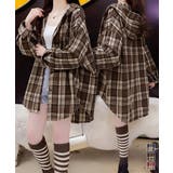 フード付き チェックシャツオーバーサイズ | Miniministore | 詳細画像1