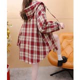 フード付き チェックシャツオーバーサイズ | Miniministore | 詳細画像12