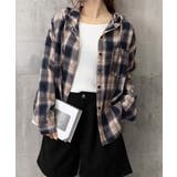 フード付き チェックシャツオーバーサイズ | Miniministore | 詳細画像16
