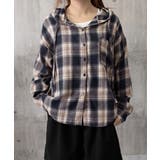 フード付き チェックシャツオーバーサイズ | Miniministore | 詳細画像19