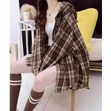 フード付き チェックシャツオーバーサイズ | Miniministore | 詳細画像2