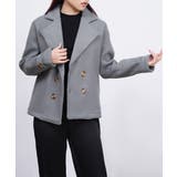ウールタッチダブルブレストショートコート | Miniministore | 詳細画像19 
