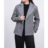 ウールタッチダブルブレストショートコート | Miniministore | 詳細画像20 