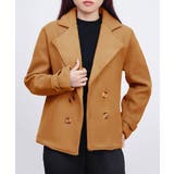 ウールタッチダブルブレストショートコート | Miniministore | 詳細画像23 